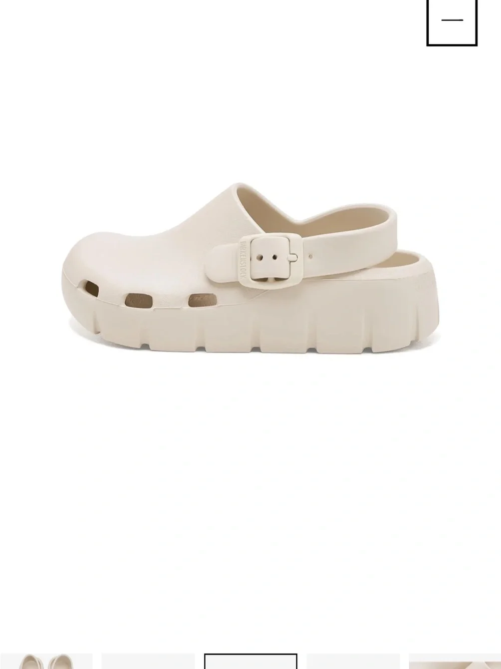 Birkenstock Kids Cream Slip-On Clog with Adjustable Heel Strap